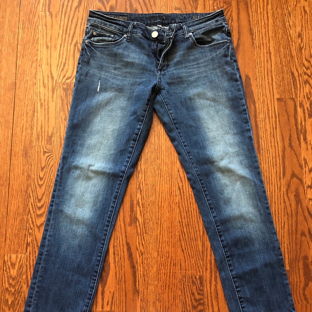 DL Riley Distressed Boyfriend Jean Clean Look
